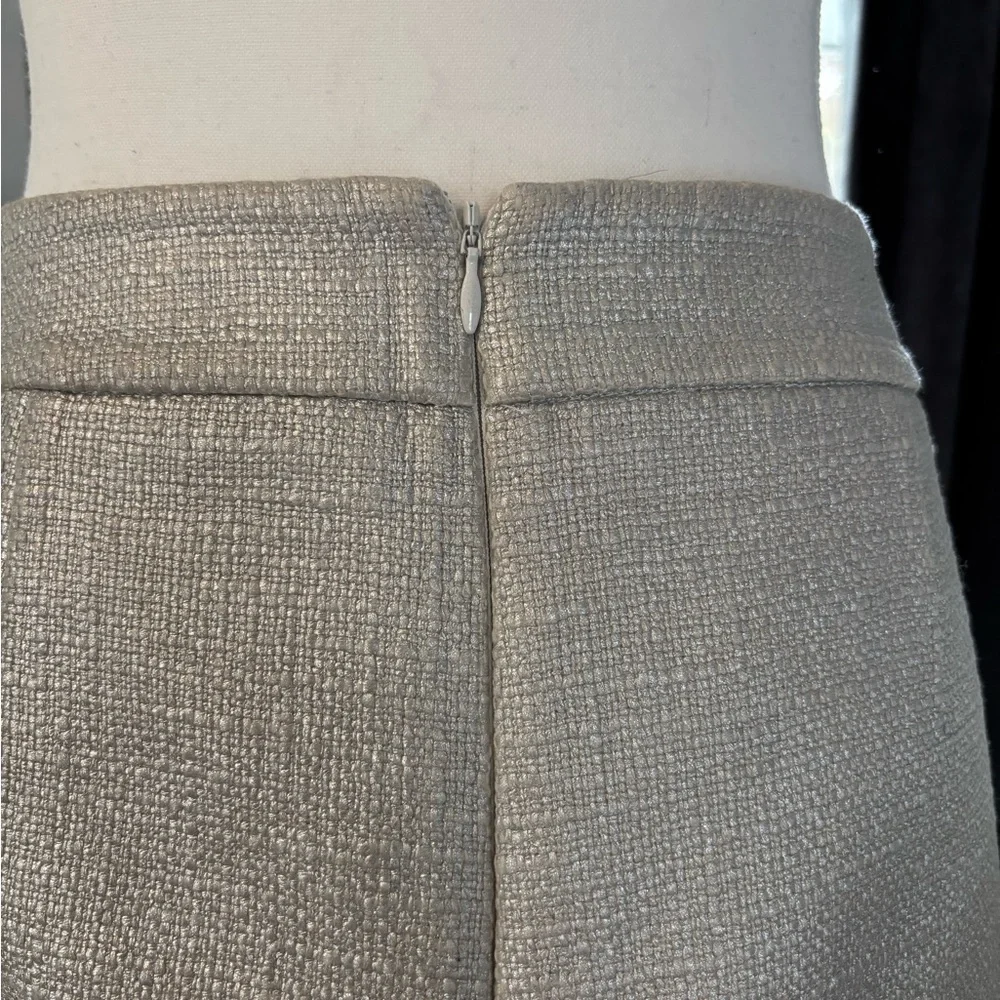 White House Black Market Metallic A-Line Skirt - Picture 6 of 7